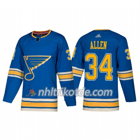 St. Louis Blues Trikot Jake Allen 34 Adidas Alternate 2018-19 Authentic - Herren